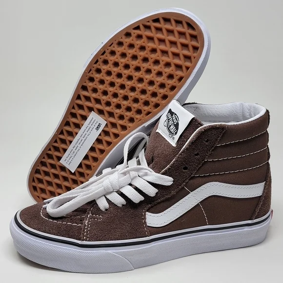 Vans Sk8 High Rain Drum Brown Sneakers Unisex Mens Sz 4/Wnms 5.5 VN0A5JM8EE New - Picture 1 of 11